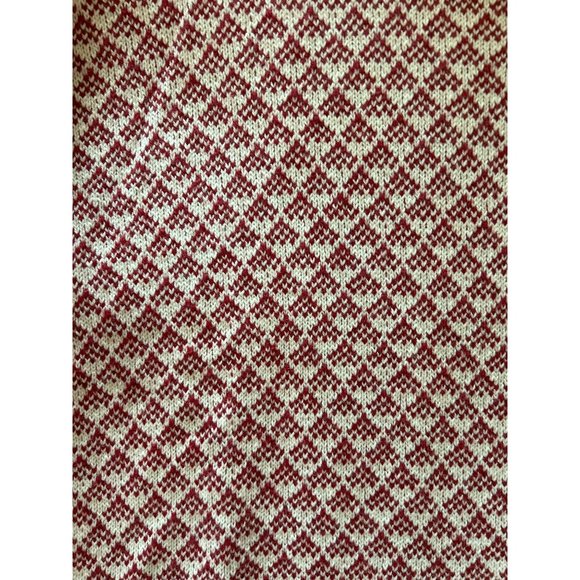 Fat Face Women's Red Phoebe Pattern Jumper Pull Over Sz US 12 Holiday Cowl Neck - Picture 4 of 5